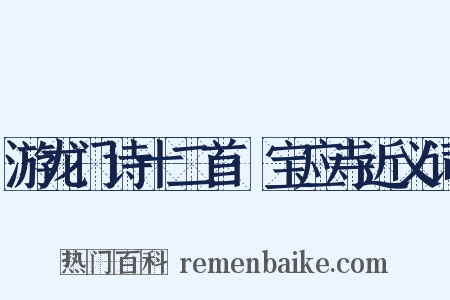 游龙门诗十二首·宝应寺近义词是什么意思的图片